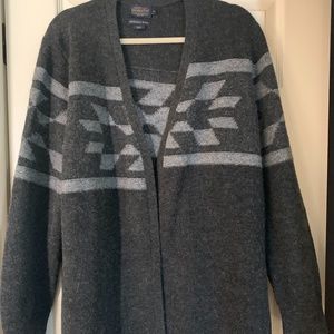 Pendleton open front cardigan sweater XL